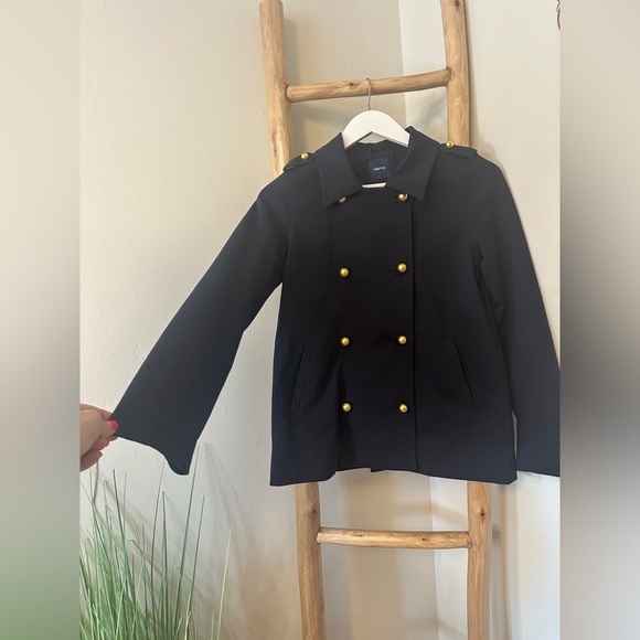 Gap Kids Navy Pea Coat Gold Buttons XL 12 - Picture 2 of 7